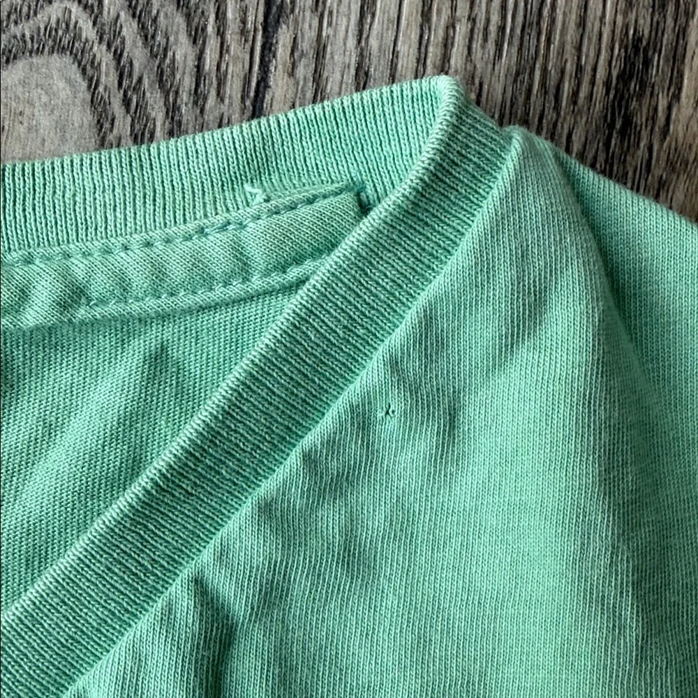 Polo Ralph Lauren Tee Green Cotton Classic Fit Jersey V-Neck T-Shirt Size Medium